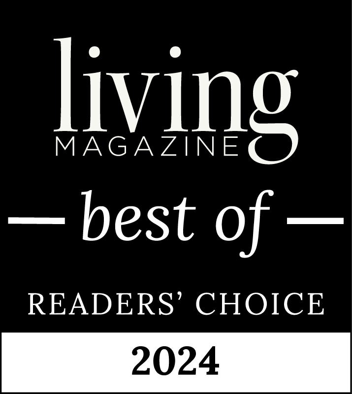 Best of Living Magazine badge white